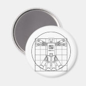 Da Vinci Vitruvian Robot Magnet (Recto/Verso)