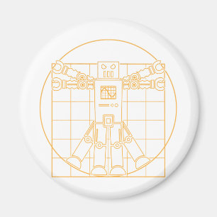 Da Vinci Vitruvian Robot Magnet Magneet