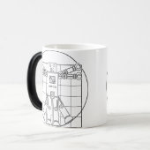 Da Vinci Vitruvian Robot Mok (Voorkant links)
