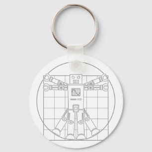 Da Vinci Vitruvian Robot Sleutelhanger