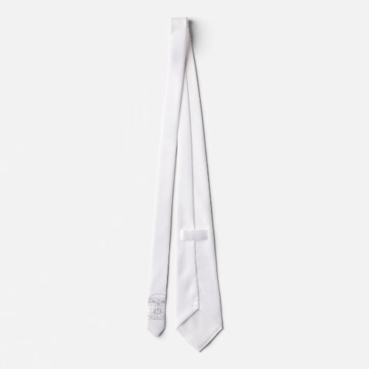 Da Vinci Vitruvian Robot Stropdas (Achterkant)