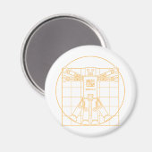 Da Vinci Vitruvian robotmagneet Magneet (Voorkant / Achterkant)