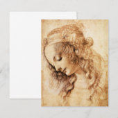 Da Vinci Woman's hoofduitnodigingen Kaart (Voorkant / Achterkant)