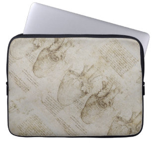 Da Vinci's anatomieketches voor het menselijk hart Laptop Sleeve
