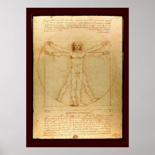 Da Vinci's kosmische Man Poster (Voorkant)