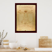 Da Vinci's kosmische Man Poster (Keuken)
