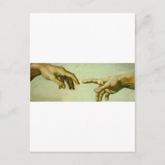 Da Vinci's schepping van Adam Briefkaart
