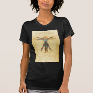 Da Vinci's Vitruviaanse man met tattoos T-shirt