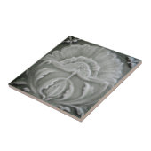 Daadwerkelijke witte afbeelding bloem, bijtend, tegeltje (Zijkant)