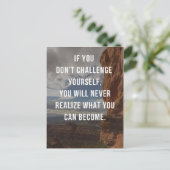 Daag jezelf uit Quote Briefkaart (Staand voorkant)