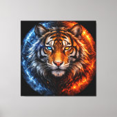 Daagwear – Duality Tiger | Fire & Ice Spirit Canvas Afdruk (Voorkant)