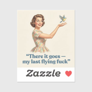 Daar gaat mijn laatste vliegende f*ck Mopshond Leu Sticker