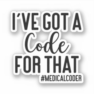 Daar heb ik een code voor, Medical Coder Gift Sticker