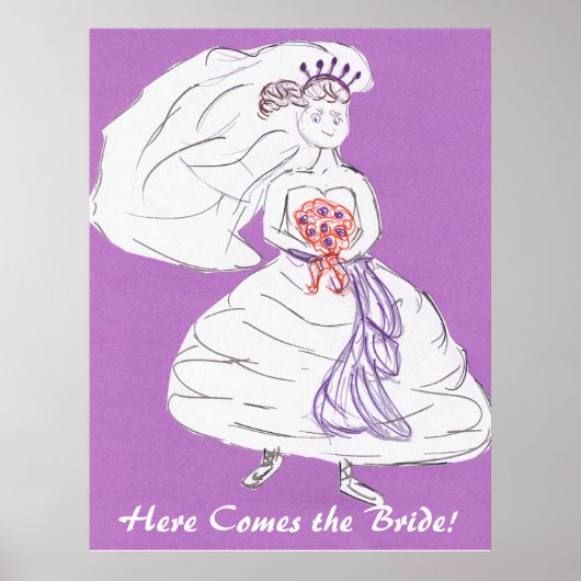 Daar komt de bruid poster (Voorkant)