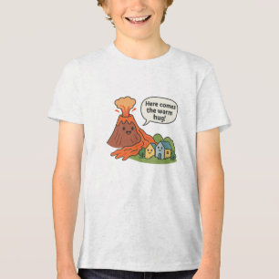 Daar komt de warme knuffel! vulkaan-Humor Tri-Blend Shirt