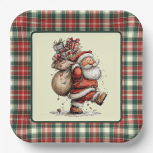 Daar komt Kerstman Papieren Bordje