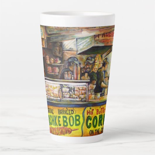 Daar kun je niet mee concurreren latte mok (Voorkant)