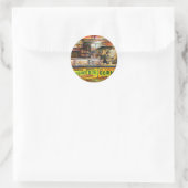 Daar kun je niet mee concurreren ronde sticker (Tas)