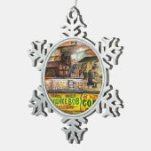 Daar kun je niet mee concurreren tin sneeuwvlok ornament (Rechts)