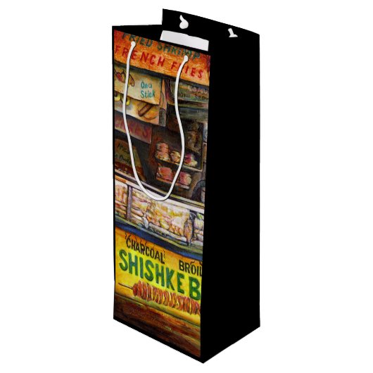 Daar kun je niet mee concurreren wijn cadeautas (Achterkant Gekanteld)