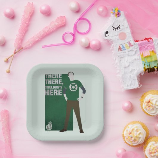 Daar, Sheldon is hier. Papieren Bordje (Feest)