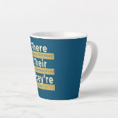Daar zijn ze geen Engelse Grammar Funny Latte Mok (Rechterhoek)