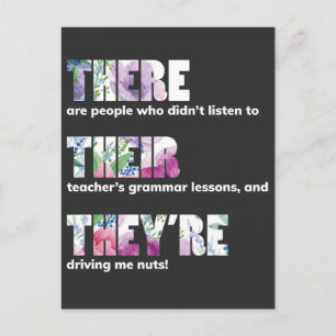 Daar zijn ze geen shirt Engelstalige Grammar Funny Briefkaart