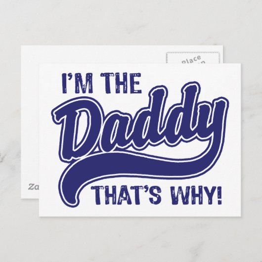 Daarom ben ik de papa. briefkaart (Voorkant / Achterkant)