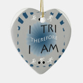 Daarom ben ik Triathlon Keramisch Ornament (Rechts)