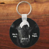 Daarom ben ik Vegan Sleutelhanger (Voorkant)