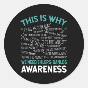 Daarom hebben we bewustwording van het syndroom va ronde sticker