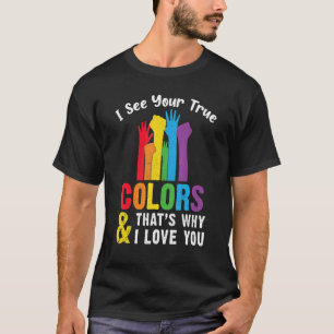 Daarom hou ik van je, bt Pride Rainbow Lesbian Gay T-shirt