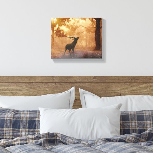 Daas in het bos canvas afdruk (Insitu (Slaapkamer))