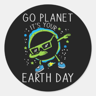 Dab Aarde Zonsverduistering Ga naar planeet Zijn A Ronde Sticker