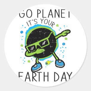 Dab Aarde Zonsverduistering Ga naar planeet Zijn A Ronde Sticker