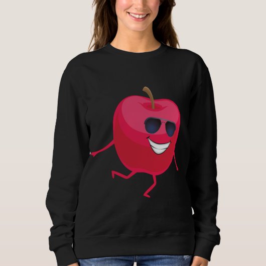 Dab Apple Dancing Dabbing Apple Fruit Trui (Voorkant)