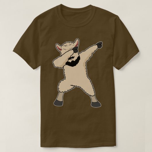 Dab Dabbing Lama Beard Camelidae Cool Llama Gift T-shirt (Design voorkant)