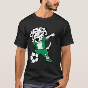 Dab Dalmatian Nigeria Voetbalfans Jersey Nigeriaan T-shirt