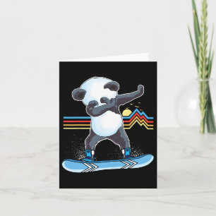 Dab Dance Panda Snowboarden Skiën Dabbing Panda Kaart