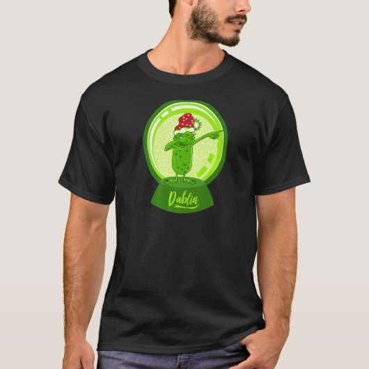 Dab Elf Goblin Snowball Snow Globe Dabbing Christm T-shirt (Voorkant)