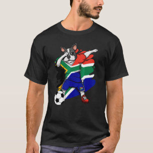 Dab French Bulldog South Africa Soccer Fans Jersey T-shirt