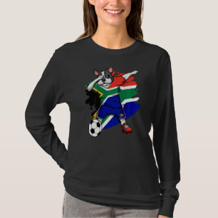 Dab French Bulldog South Africa Soccer Fans Jersey T-shirt