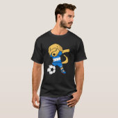 Dab Golden Retriever Honduras Soccer Fans Jersey F T-shirt (Voorkant volledig)