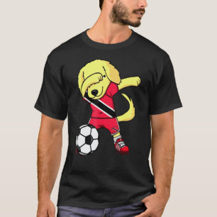 Dab Golden Retriever Trinidad en Tobago Voetbal Fa T-shirt