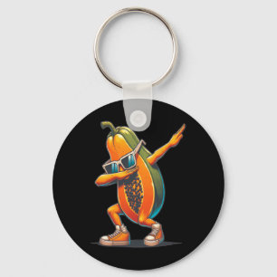 Dab Papaya Dansen Dabbing Papaya Fruit met Sungl Sleutelhanger