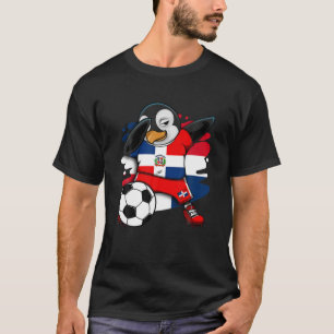 Dab Penguin Dominicaanse Republiek Voetbal T-shirt
