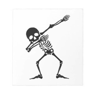 Dab skelet dabbing skelet - schedel heren shirt notitieblok