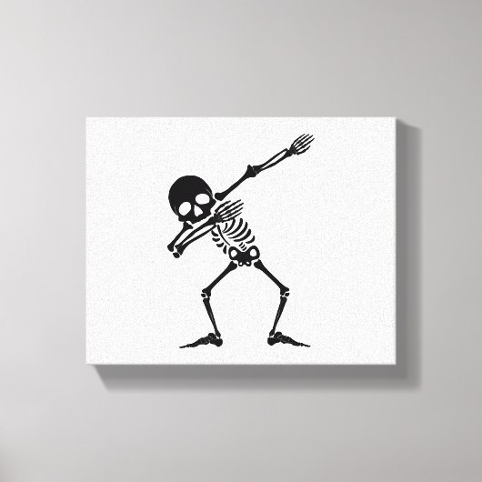 Dab skelet dabbing skelet - schedel mannen shirt canvas afdruk (Voorkant)