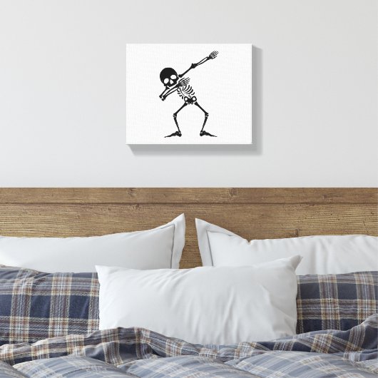 Dab skelet dabbing skelet - schedel mannen shirt canvas afdruk (Insitu (Slaapkamer))