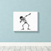 Dab skelet dabbing skelet - schedel mannen shirt canvas afdruk (Insitu (Houten vloer))